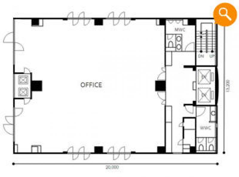 TCS-HD南森町ビル 大阪の貸事務所,賃貸オフィス 平面図