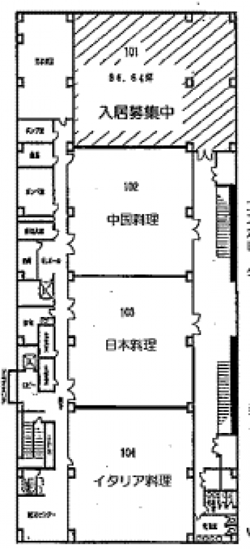 神戸,兵庫の貸店舗 平面図