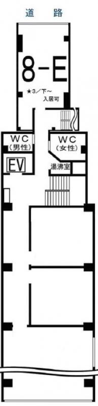 本町新興産ビル 大阪の貸事務所,賃貸オフィス 平面図