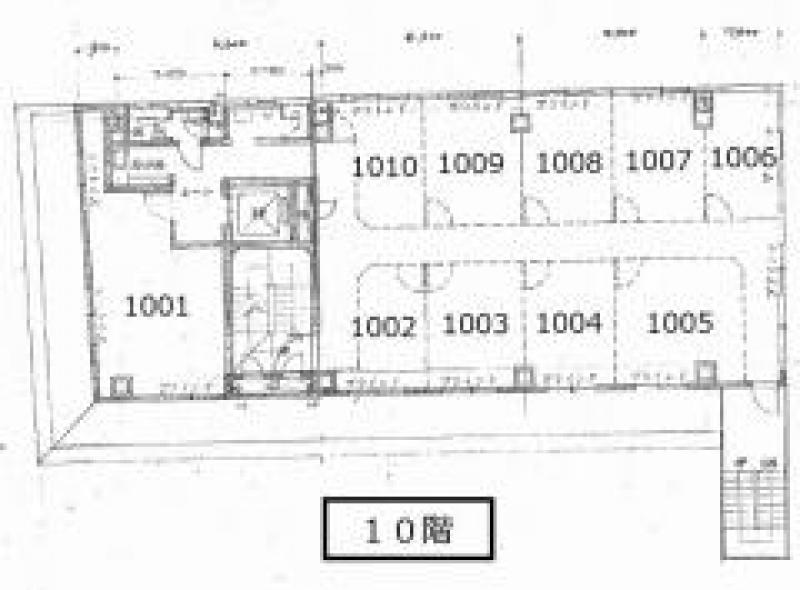 三星中央別館 大阪の貸事務所,賃貸オフィス 平面図