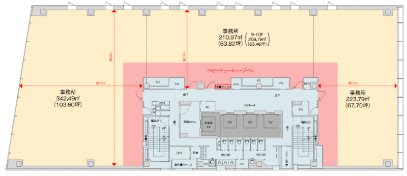 新大阪第5ドイビル 大阪の貸事務所,賃貸オフィス 平面図