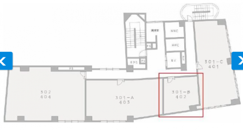 サンパール天王寺ビル(旧おおきに天王寺ビル) 大阪の貸事務所,賃貸オフィス 平面図