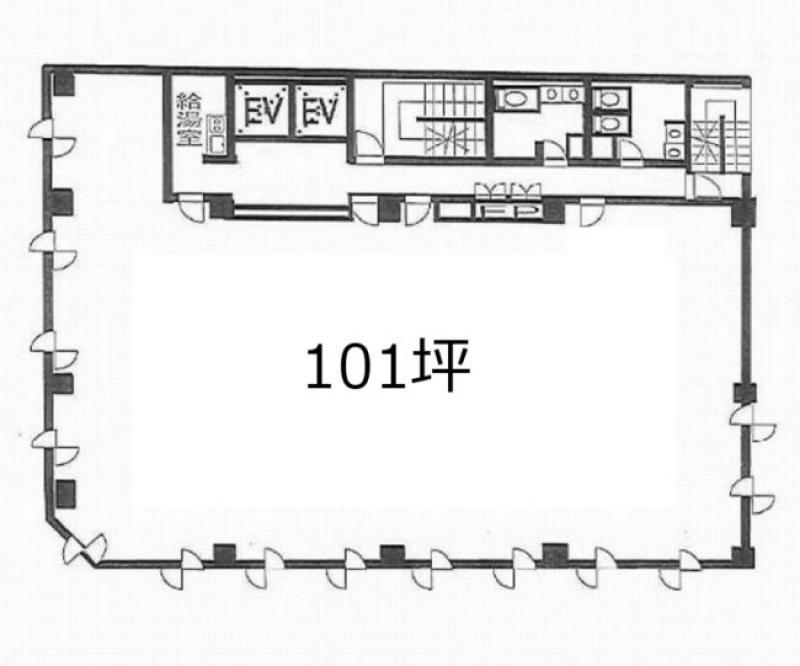 四ツ橋イーストビル 大阪の貸事務所,賃貸オフィス 平面図