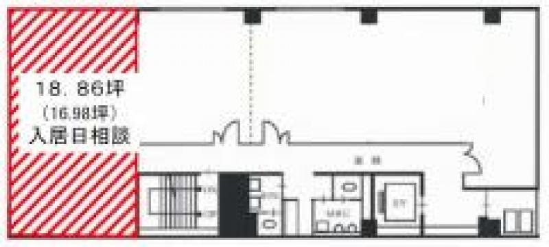 FUJIビル6号館 大阪の貸事務所,賃貸オフィス 平面図