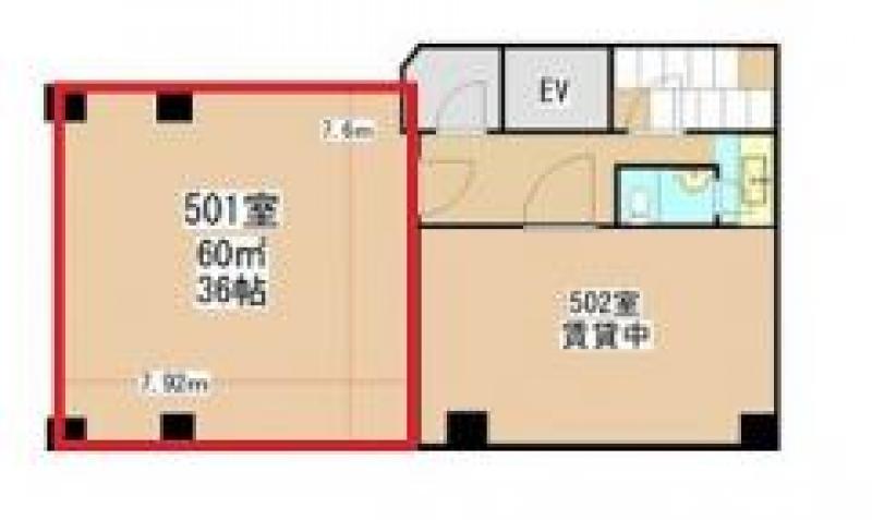 TOYOTOMI BUILDING 大阪の貸事務所,賃貸オフィス 平面図