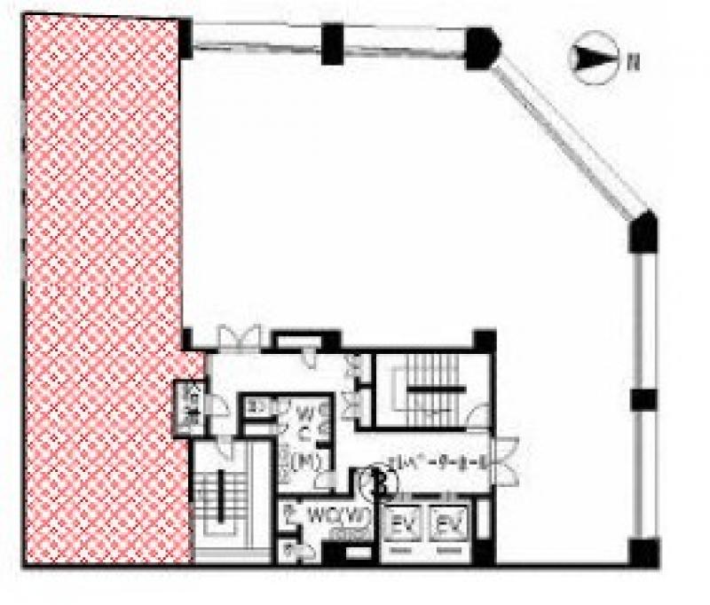 いちご内本町ビル 大阪の貸事務所,賃貸オフィス 平面図