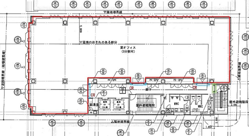 CHビル 大阪の貸事務所,賃貸オフィス 平面図